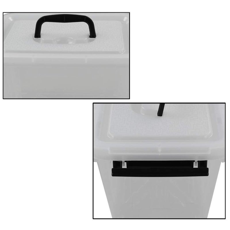 Wekioger 3 Pack Mixed Size Plastic Storage Bins for Multiuses, Clear Latching Storage Box (12Qt, 6Qt, 3.5Qt) - Image 5